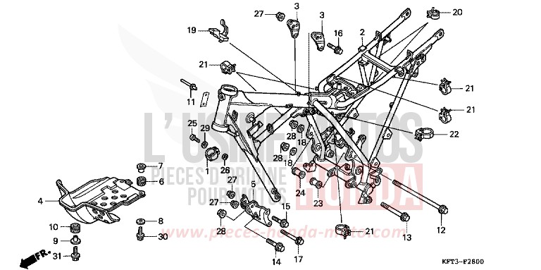CARROSSERIE DE CHASSIS de City Fly FLASH RED (R119E) 1998